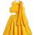 Yellow plain cotton lehenga