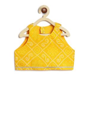 Yellow plain cotton lehenga 4