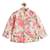 Cream floral printed viscose bandhgala set