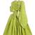Green plain cotton lehenga