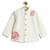 Cream floral printed viscose bandhgala set