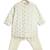 Cream floral printed viscose kurta set