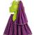 Green & purple floral printed cotton lehenga set