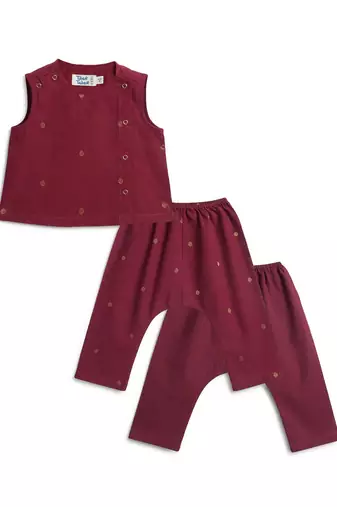 Purple floral printed cotton co ord set