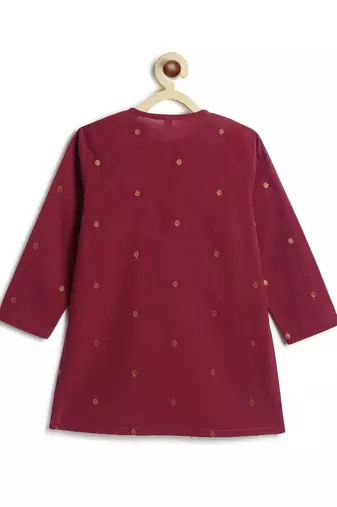 Purple plain cotton kurta