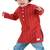 Red plain cotton kurta