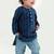 Blue plain cotton kurta
