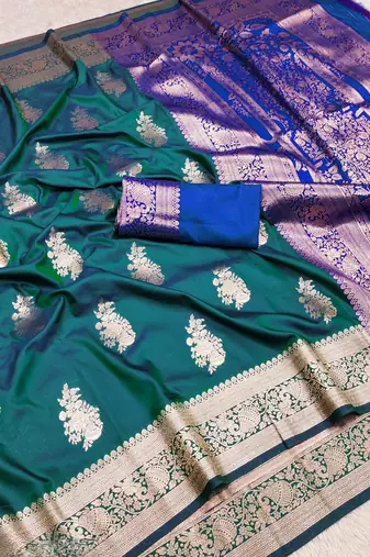 rama art silk zari woven saree with blouse