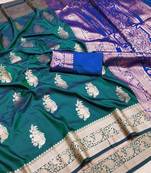 rama art silk zari woven saree with blouse