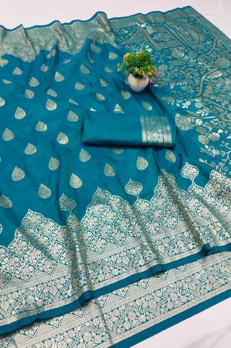 rama art silk zari woven saree with blouse