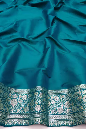 rama art silk blend zari woven saree with blouse
