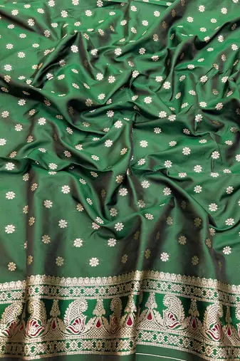 wine zari woven art silk blend saree with blouse