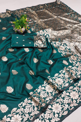 rama art silk zari woven saree with blouse