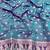 blue zari woven art silk baluchari saree with blouse