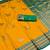 yellow zari woven art silk saree with blouse