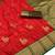 red zari woven art silk saree with blouse