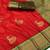 red zari woven art silk saree with blouse