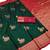 dark green zari woven art silk saree with blouse
