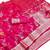 rani pink art silk zari woven saree with blouse