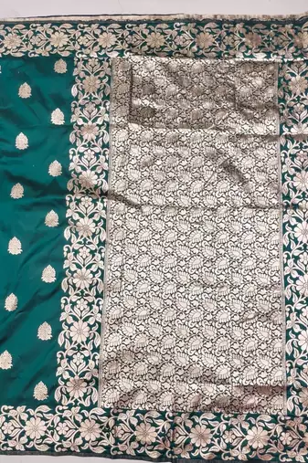 rama art silk blend zari woven saree with blouse