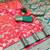 peach art silk zari woven saree with blouse