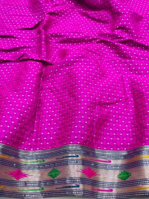 blue zari woven art silk blend saree with blouse 3