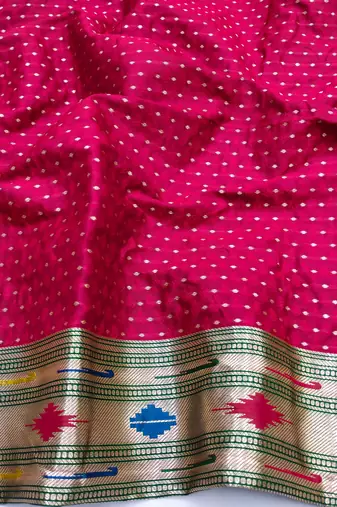 green zari woven art silk blend saree with blouse