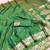 parrot green art silk zari woven saree with blouse