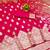 rani pink art silk zari woven saree with blouse