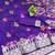 purple zari woven art silk saree with blouse
