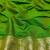 parrot green zari woven art silk saree with blouse