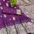 wine art silk zari woven saree with blouse