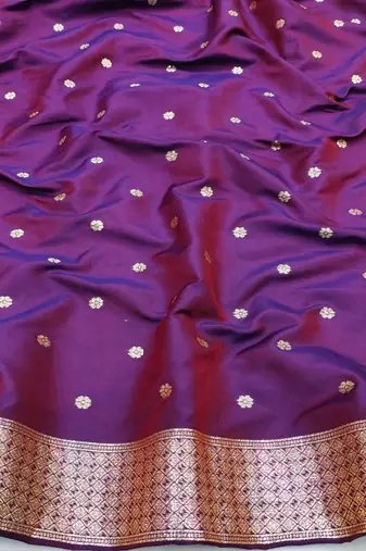 wine art silk zari woven saree with blouse