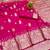 rani pink art silk zari woven saree with blouse