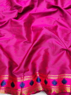 orange copper zari woven art silk blend saree with blouse 3