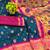 firozi copper zari woven art silk saree with blouse