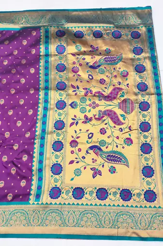 wine copper zari woven art silk blend saree with blouse
