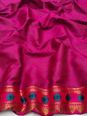 navy blue copper zari woven art silk blend saree with blouse 2