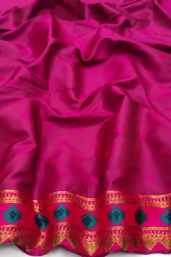 navy blue copper zari woven art silk blend saree with blouse