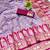 purple zari woven art silk bridal style premium saree with blouse