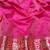 pink zari woven art silk bridal style premium saree with blouse