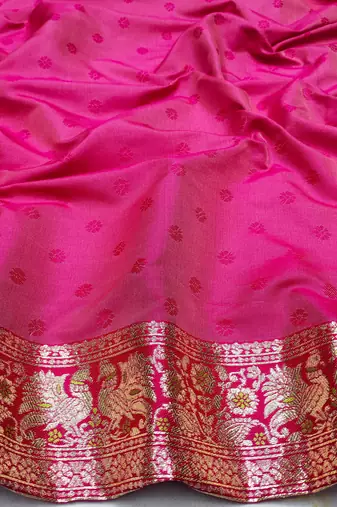 light green zari woven art silk blend bridal style premium saree with blouse