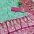 turquoise zari woven art silk bridal style premium saree with blouse