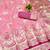 pink zari woven art silk bridal style premium saree with blouse