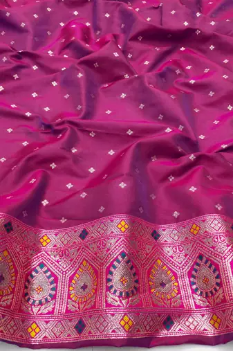 light green zari woven art silk blend saree with blouse