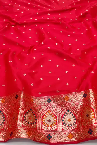 mustard zari woven art silk blend saree with blouse