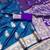 navy blue art silk zari woven saree with blouse