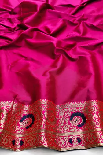 blue zari woven art silk saree with blouse