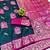 blue zari woven art silk baluchari saree with blouse