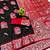 black zari woven art silk baluchari saree with blouse